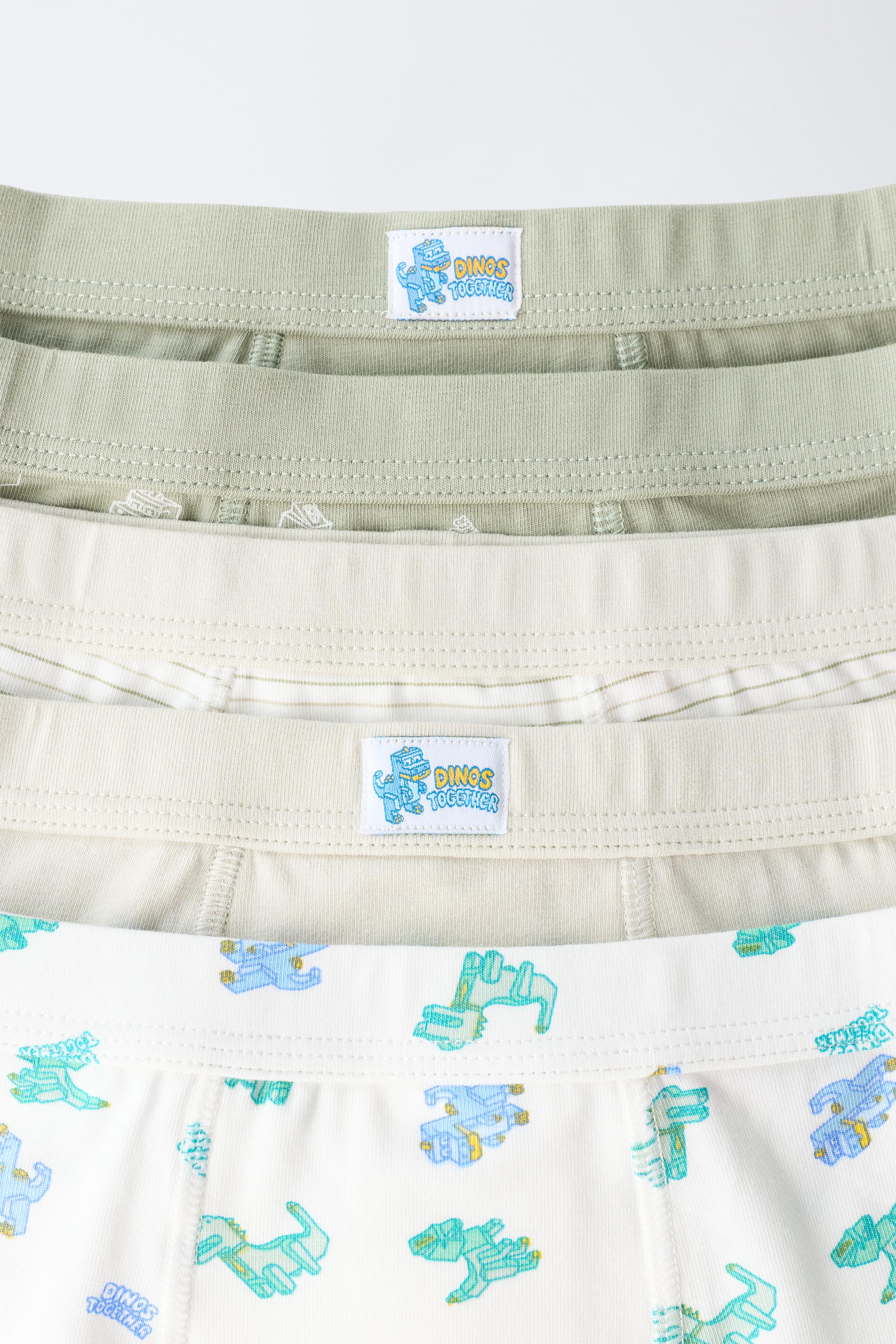 2-6 ANS / LOT DE CINQ BOXERS DINOSAURES